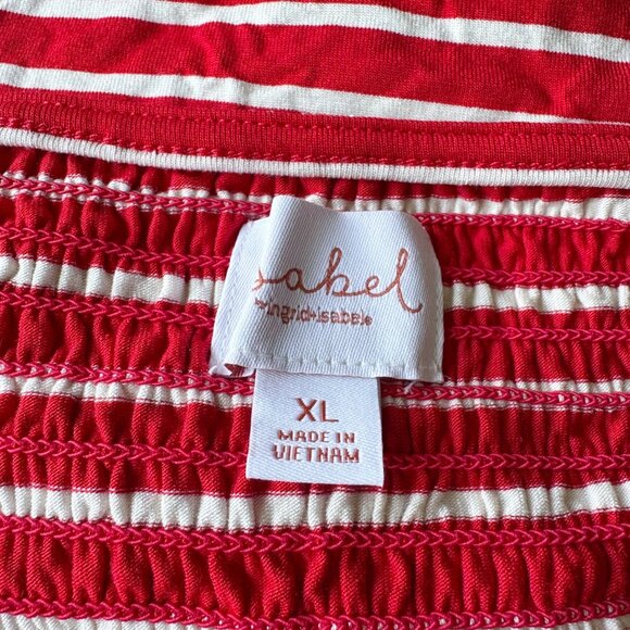 NEW Isabel Maternity Red Striped Tie Strap Maternity Tank Top - Picture 14 of 16